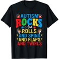 Autism Rocks And Rolls Funny Autism Awareness Month Cotton TShirt