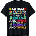 thumbnail image 1 of Autism Rocks And Rolls Funny Autism Awareness Month T-Shirt, 1 of 4