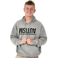 thumbnail image 1 of Autism Seeing the World Differently Unisex Plus Fleece Graphic Hoodie Brisco Brands 4X, 1 of 5