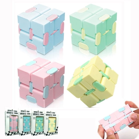 4pcs Magic Puzzle Cube Anti Stress Relief Toys for Adults kids Cube Blocks Sensory Toys for Autism ADHD OCD Anxiety Hand Toys