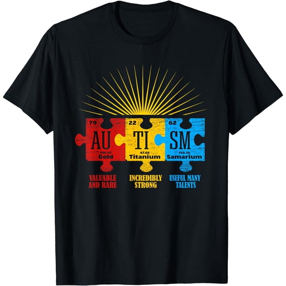 Autism Shirt Autism Awareness Puzzle Periodic Table Autism T-Shirt