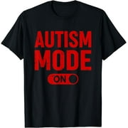 CORATO Autism Shirt Funny Autism Awareness Shirt Autism Mode On T-Shirt