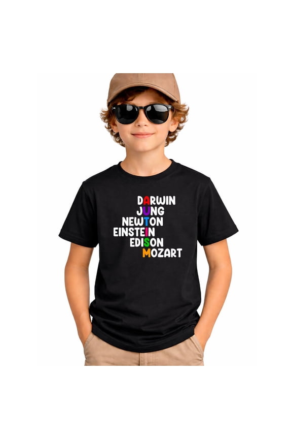 Autism Shirt for Kids - Darwin Jung Newton Einstein Edison T-Shirt