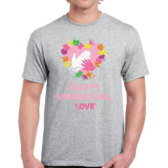 Autism Shirt for Men Accept Understand Love Distressed Awareness Graphic Tee S M L XL 2XL 3XL 4XL 5XL