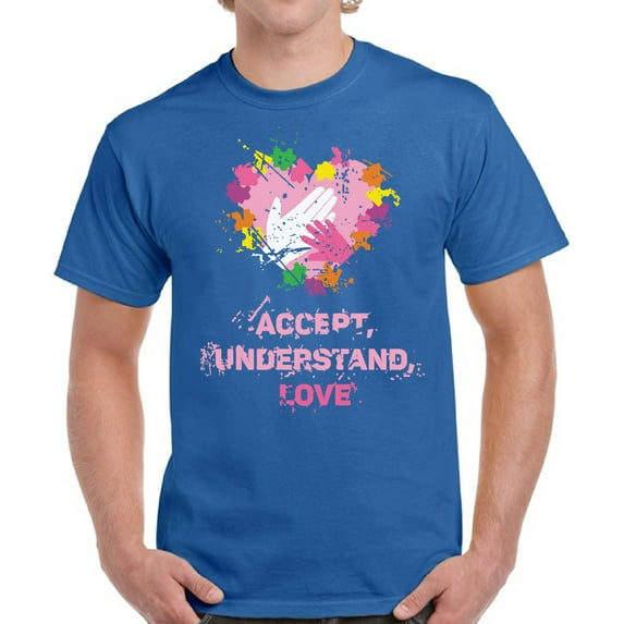 Autism Shirt for Men Accept Understand Love Distressed Awareness Graphic Tee S M L XL 2XL 3XL 4XL 5XL
