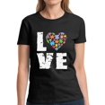 thumbnail image 1 of Autism Shirt for Women Love Puzzle Autism Awareness Ladies T-Shirt Graphic Tee, 1 of 2
