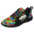 thumbnail image 1 of Autism Shoes Women Men Running Sneakers Autism Awareness Puzzle Print Tennis Walking Shoes Black Size 10, 1 of 5