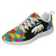 thumbnail image 1 of Autism Shoes Women Men Running Sneakers Autism Awareness Puzzle Print Tennis Walking Shoes White Size 11, 1 of 5