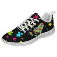 thumbnail image 1 of Autism Shoes Women Men Running Sneakers Autism Awareness Puzzle Print Tennis Walking Shoes White Size 4, 1 of 5