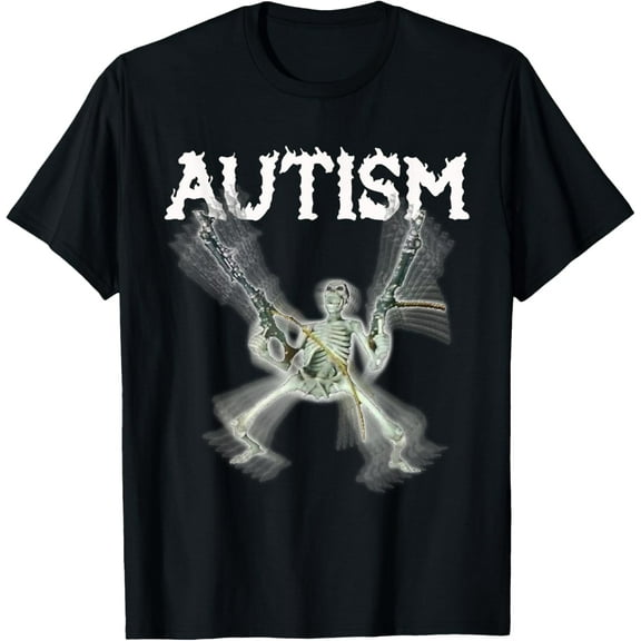 Autism Skeleton Meme Funny Men Women Kids T-Shirt