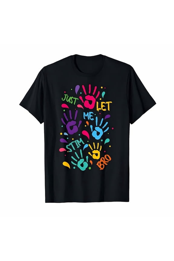 Autism Stim Pride T-Shirt Vibrant Hand Print For Autistic Teens & Adults