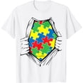 thumbnail image 1 of Autism Superhero Puzzle Piece T-Shirt, 1 of 3