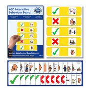 Autism Supplies and Developments Interactive Behavior Board with 17 Symbols, Durable Pack