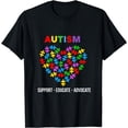 thumbnail image 1 of Autism Support Heart Puzzle Advocacy T-Shirt, 1 of 3
