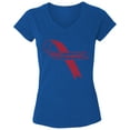 thumbnail image 1 of Autism Support Red Ribbon V-Neck T-Shirt for Women - Autism Puzzle S M L XL 2XL Graphic Tee, 1 of 2