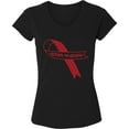 thumbnail image 1 of Autism Support Red Ribbon V-Neck T-Shirt for Women - Autism Puzzle S M L XL 2XL Graphic Tee, 1 of 2