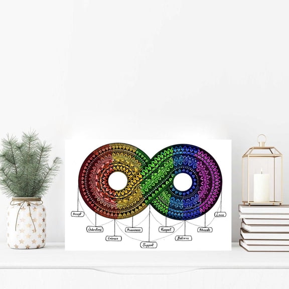 Autism Symbol Rainbow Colored Infinity Poster Autism Poster 16 x 24 Inch Poster