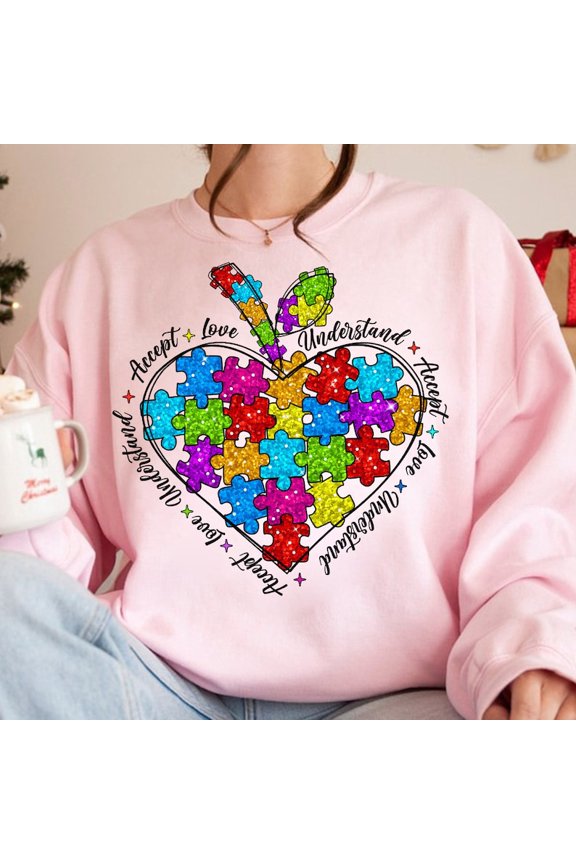 Autism Teacher Heart Glitter Autism Awareness Special Education Glitter Autism Pencil, Aut