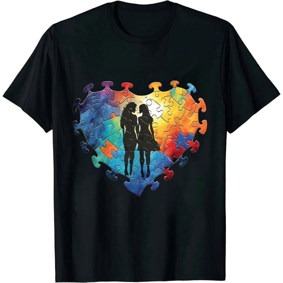 Autism Teacher Shirt Women's Autism Awareness Tshirt Accept Understand Love Tee Puzzle Piece Graphic Short Sleeve Top