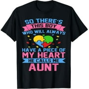 Autism There's This Boy He Calls Me aunt Autism Awareness T-Shirt