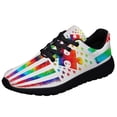 thumbnail image 1 of Autism Tie Dye Shoes Sneakers for Women Men Black Size 4.5, 1 of 7