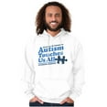 thumbnail image 1 of Autism Touches Us All Puzzle Piece Unisex Plus Fleece Graphic Hoodie Brisco Brands 5X, 1 of 5