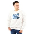 thumbnail image 1 of Autism Touches Us All Puzzle Piece Unisex Plus Fleece Graphic Sweatshirt Brisco Brands 2X, 1 of 5