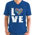 thumbnail image 1 of Autism V-neck Shirt for Men Love Puzzle Autism Awareness Mens S M L XL 2XL Graphic Tee, 1 of 2