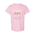 thumbnail image 1 of Autism Warrior Dad Matching Family Awareness Support Graphic Unisex T-Shirt, for men & women, up to size 5XL, 1 of 2