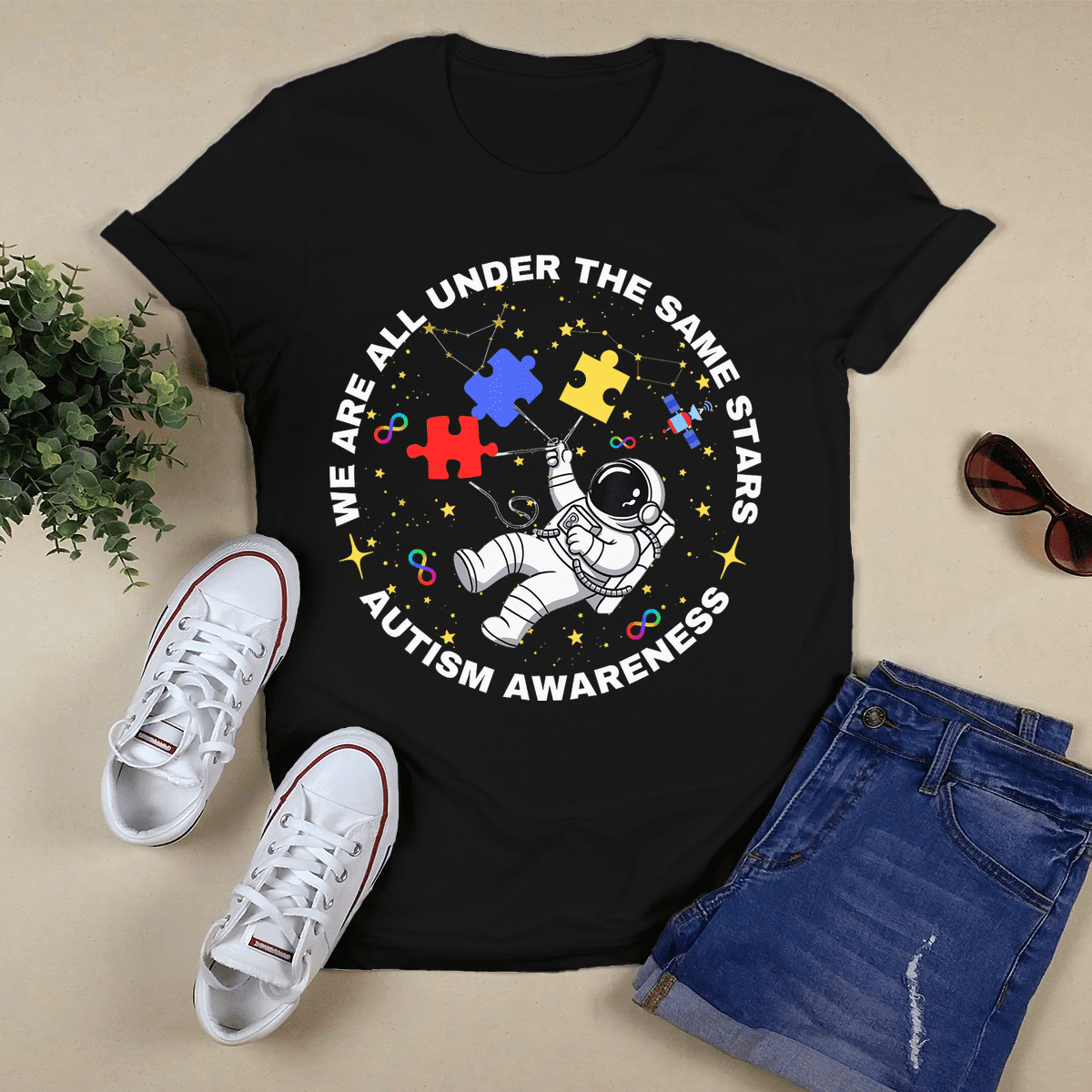 Autism We Are All Under The Same Stars Space Astronaut Autism Awareness ...
