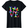 thumbnail image 1 of Autistic Awareness Mom Autism Aware Love Puzzle Piece T-Shirt, 1 of 3