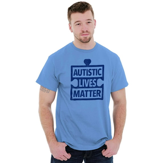 Autistic Lives Matter Autism Aware Men's Graphic T Shirt Tees Brisco Brands L