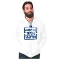thumbnail image 1 of Autistic Lives Matter Autism Aware Unisex Fleece Graphic Zip Up Hoodie Brisco Brands 4X, 1 of 5