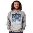 thumbnail image 1 of Autistic Lives Matter Autism Aware Unisex Plus Fleece Graphic Hoodie Brisco Brands 2X, 1 of 5