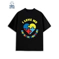 thumbnail image 1 of Autistic Love Tee Mens lovers black Hip-hop street style grey y2k Casual Unisex Shirt Graphic tshirts Classic Unisex Shirt Short Sleeve tshirts Classic Unisex Shirt Graphic tshirts, 1 of 7
