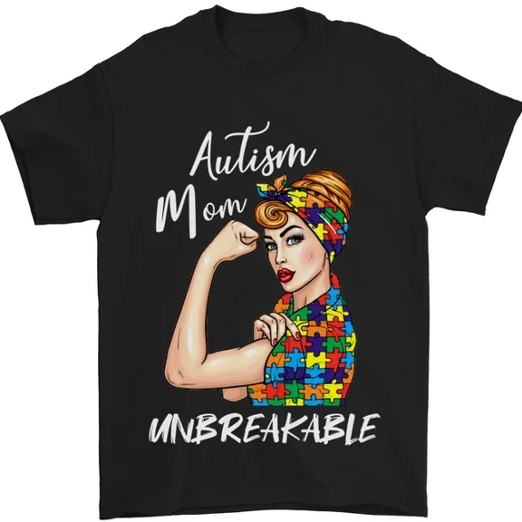 Autistic Mum Unbreakable Autism Asd Mens S-5XL T-Shirt