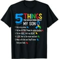 thumbnail image 1 of Autistic Son Autism Awareness Support For Mom Dad Parents T-Shirt, 1 of 3
