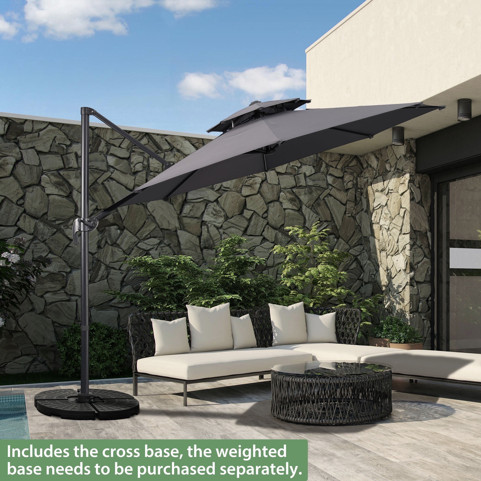 austin patio umbrellas cedar park tx Treasure Garden  11 ft Octagonal Outdoor Patio Umbrella (High-Performance  Auto-Tilt)