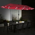 thumbnail image 1 of Autlaycil 13' Market Patio Umbrella with Crank System and 36 Solar Powered LED Lights for Outdoor, Market, Beach, Garden, Yard, Party, Red, 1 of 6