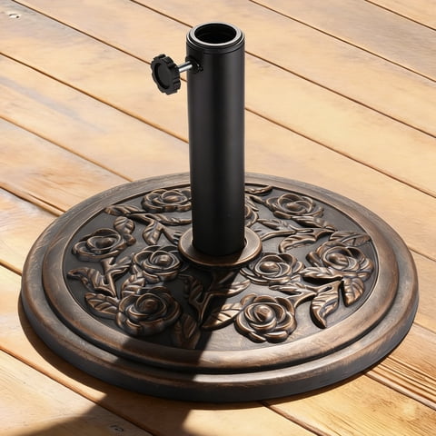 Autlaycil 21.5 Pounds Heavy Duty Round Patio Umbrella Base for Garden and Patio