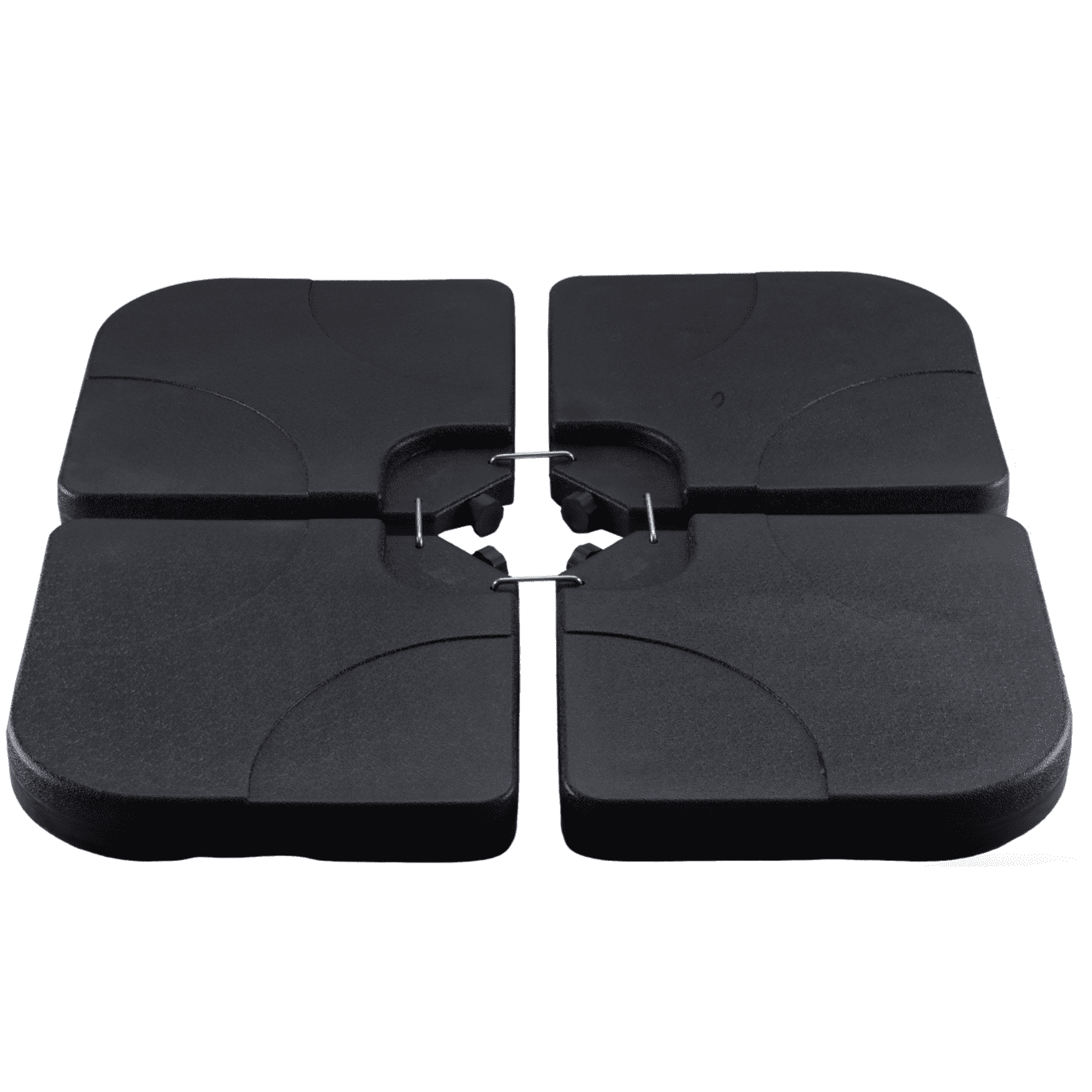 Autlaycil 4 PCS Offset Cantilever Umbrella Weighted Base, 4 PCS Cantilever Umbrella Weighted Base, Easy-Fill Spouts, 4 Connecting Pins, Carry Handles, Water Sand Weight Fillable HDPE Umbrella Stand