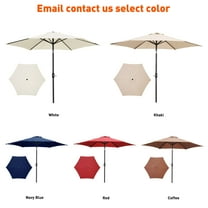 Autlaycil 3 pcs 9ft Outdoor Patio Umbrellas 5 Colors to Choose, with Tilt, Crank and Sturdy Ribs