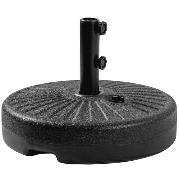 Autlaycil 48 lbs Fillable Umbrella Base Patio Standing Outdoor Living Heavy Duty, Adjustment Knob, Black