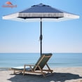 thumbnail image 1 of Autlaycil 7.5 ft Patio Umbrella with Fringe for Beach, Pool, and Yard - Navy Blue, 1 of 9