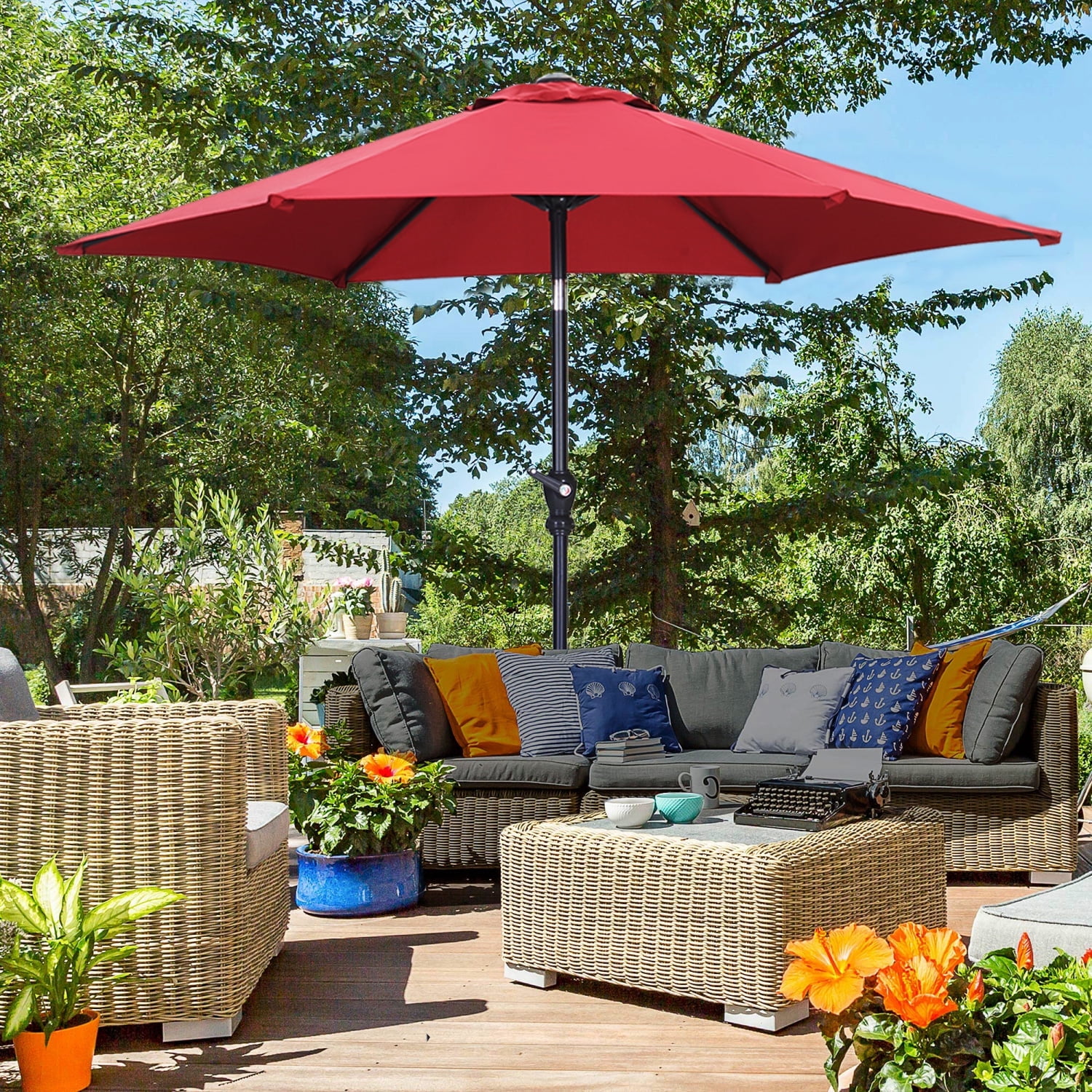 Better Homes & Gardens 9' Cabana Stripe Patio Umbrella Better Homes & Gardens 9' Cabana Stripe Patio Umbrella