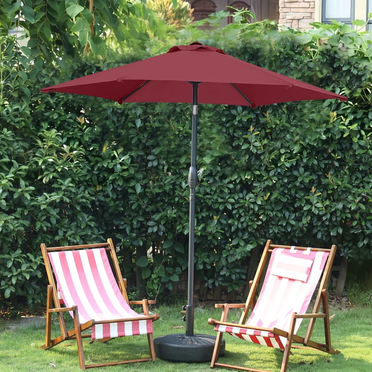 7.5 ft red patio umbrella Blissun Umbrella, Yard Umbrella, Outdoor Market with Push Button Tilt Crank (Red) : Patio, Lawn & Garden in pole design makes setup a breeze Formosa Covers 7.5 ft Market