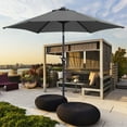 thumbnail image 1 of Autlaycil 9ft Outdoor Patio Umbrellas 6 Ribs with Tilt and Crank Patio Table Umbrella, for Patio Garden and Poolside, Grey, 1 of 6