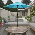 thumbnail image 1 of Autlaycil 7.5 FT Patio Umbrella, Push Button Tilt Market Umbrella, Crank and Sturdy Ribs for Garden, Deck, Backyard, Pool, Blue, 1 of 8
