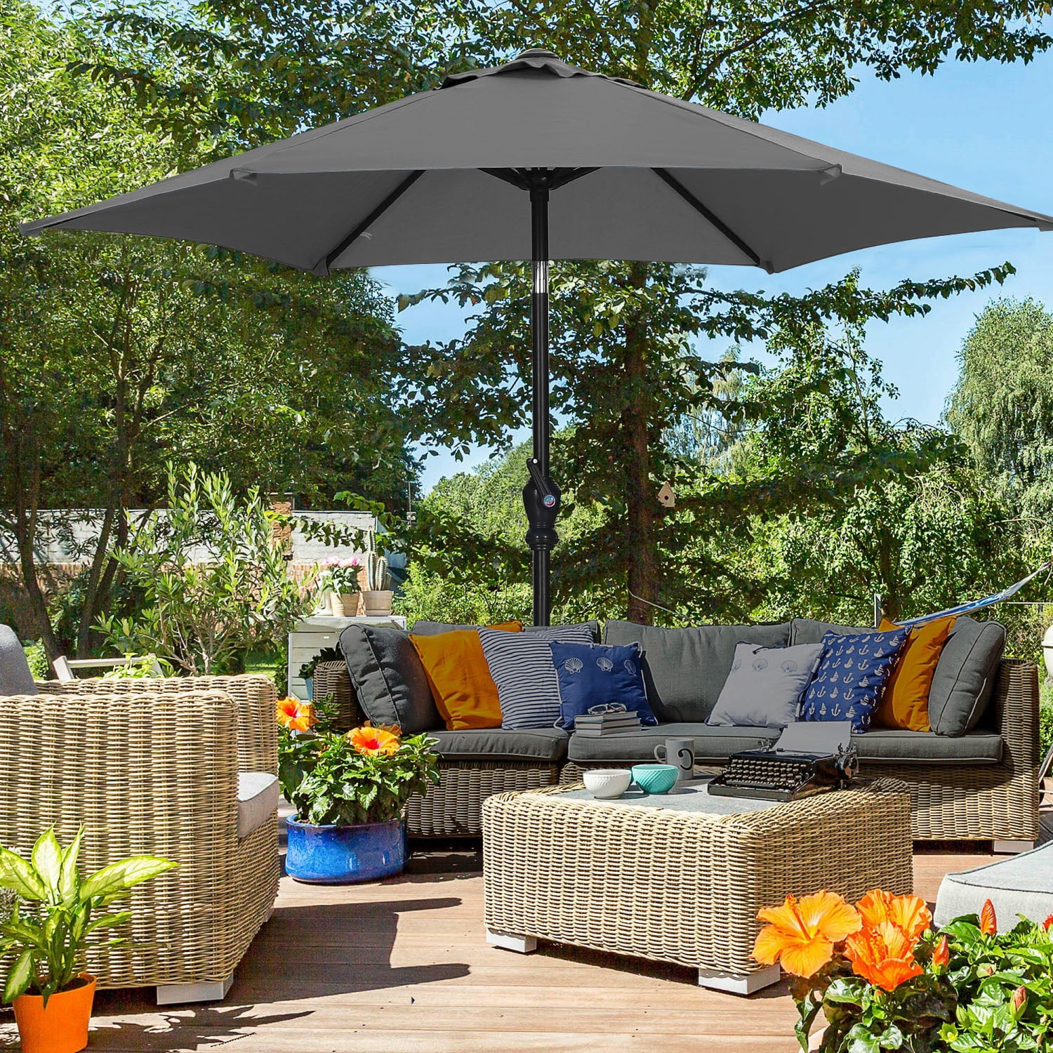 academy sports patio umbrellas The Shade 6.5 ft Patio Umbrella Beige Light 01
