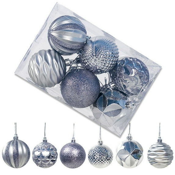 Autmor 12 Pcs Christmas Ball Ornaments with Hanging Rope, Shatterproof Plastic Christmas Bulbs, Hanging Decorations for Xmas Tree, Holiday, Wedding, Party